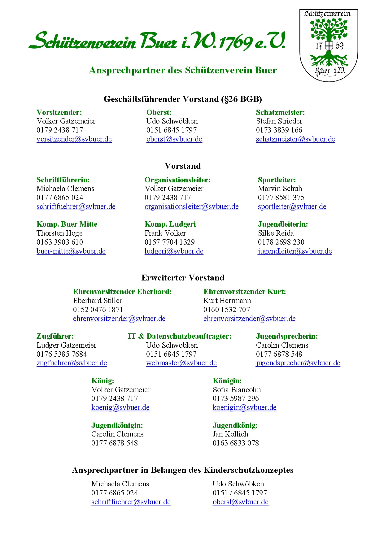 Ansprechpartner SV Buer