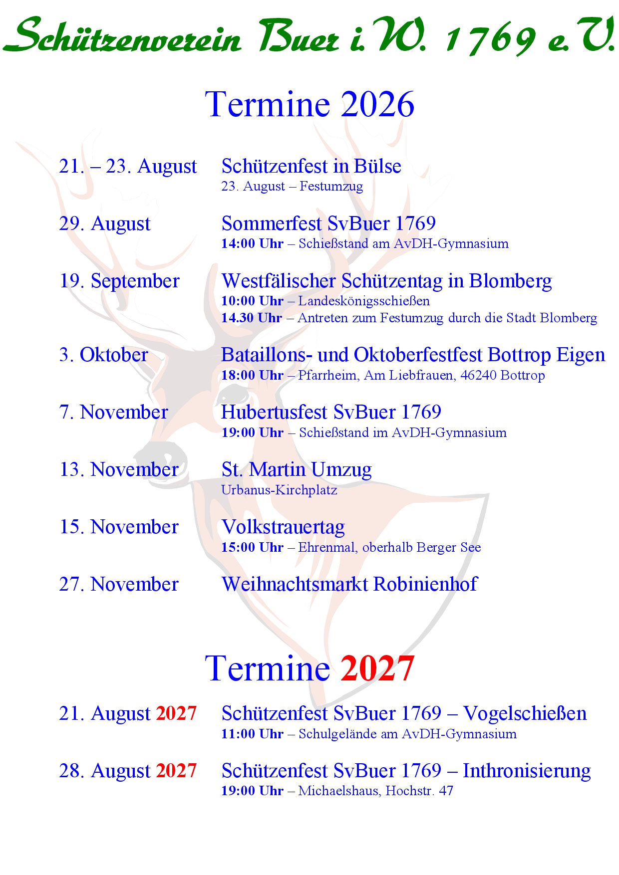 Termine 2026