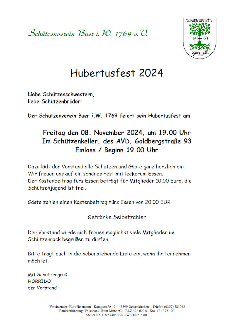 Hubertusfest 2024