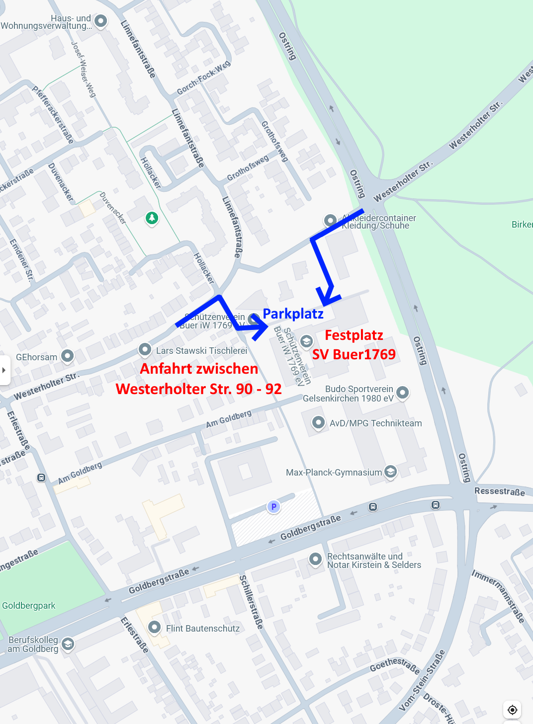 Anfahrt Festplatz